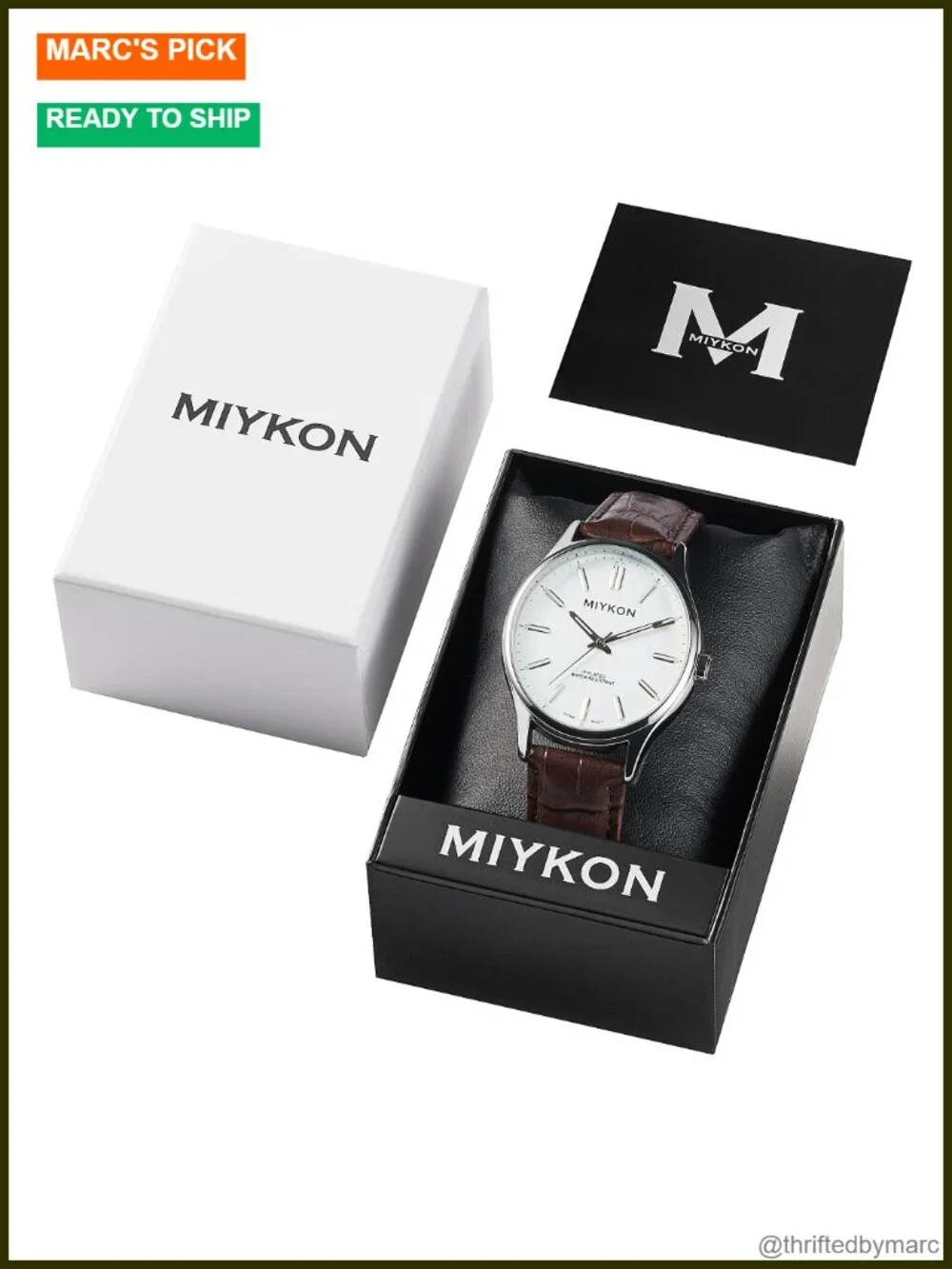 Classic Ultra-Thin Minimalist Analog Watch with Genuine Leather Strap